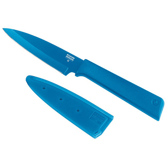 Нож малый Kuhn Rikon Colori гладкое лезвие, голубой