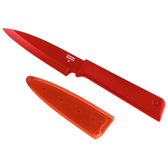 Нож малый Kuhn Rikon Colori гладкое лезвие, красный