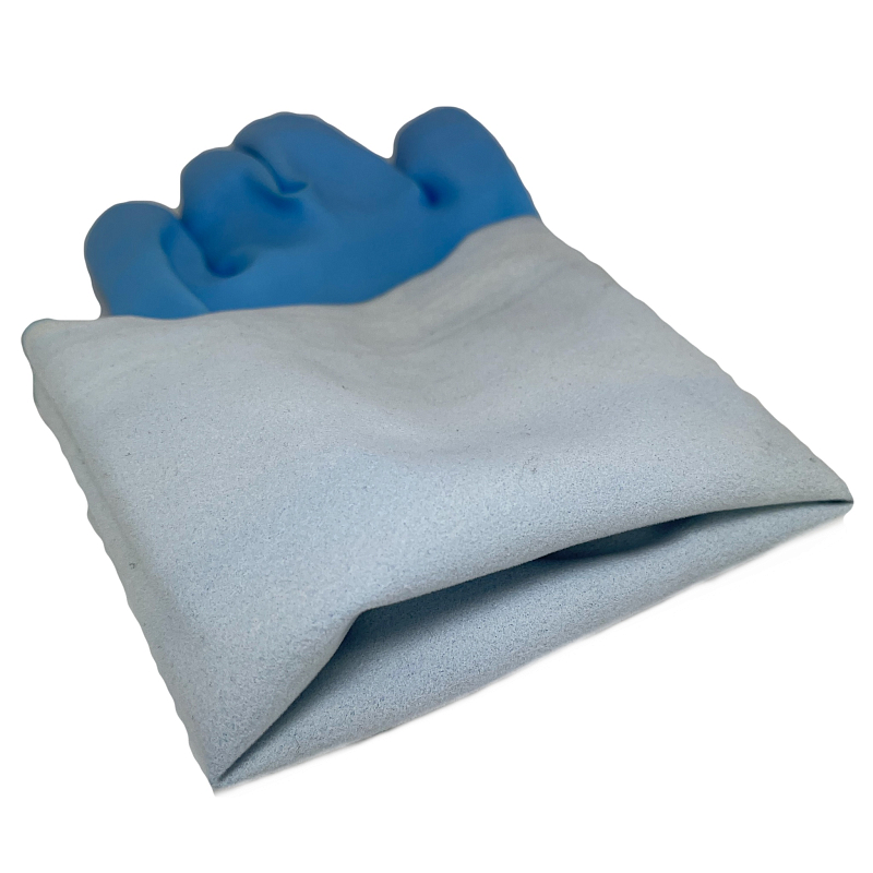 Универсальные виниловые перчатки  SMART размер L (голубые)