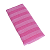 Мочалка массажная жесткая 28х120 см (розовый в полоску)