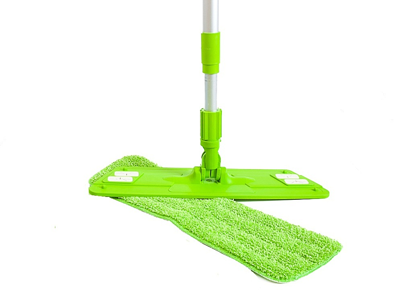 Швабра с насадкой для влажной уборки "ECO STANDART" (зеленый)