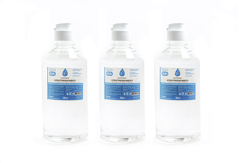 Жидкость антибактериальная "Белый Кот", 500 мл, комплект из 3 шт