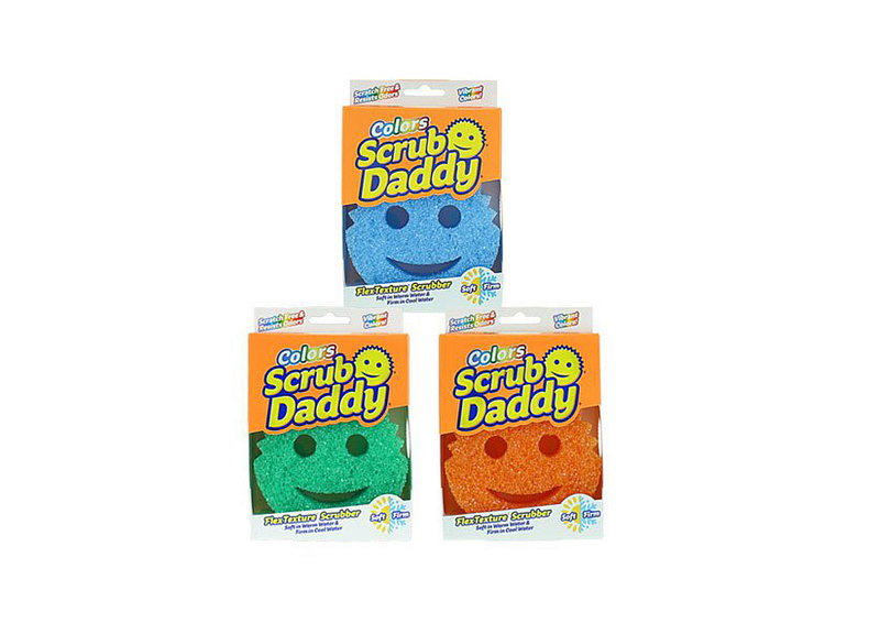 Комплект губок Scrub Daddy, 3 шт. (оранжевая, синяя, зеленая)