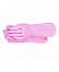 Защитные виниловые перчатки "Блеск" (размер S), (розовые)